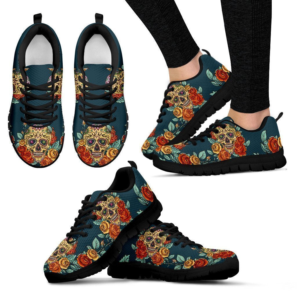 Skeleton Women's Sneakers-6teenth Worldβ’-Women's Sneakers-US5 (EU35)-Vibe Cosyβ’