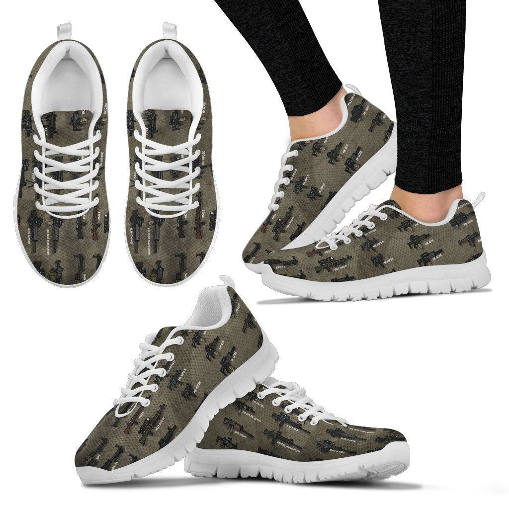 Gun Shoes-Shoes-6teenth Outlet-Women's Sneakers - White - Gun-US5 (EU35)-Vibe Cosy™