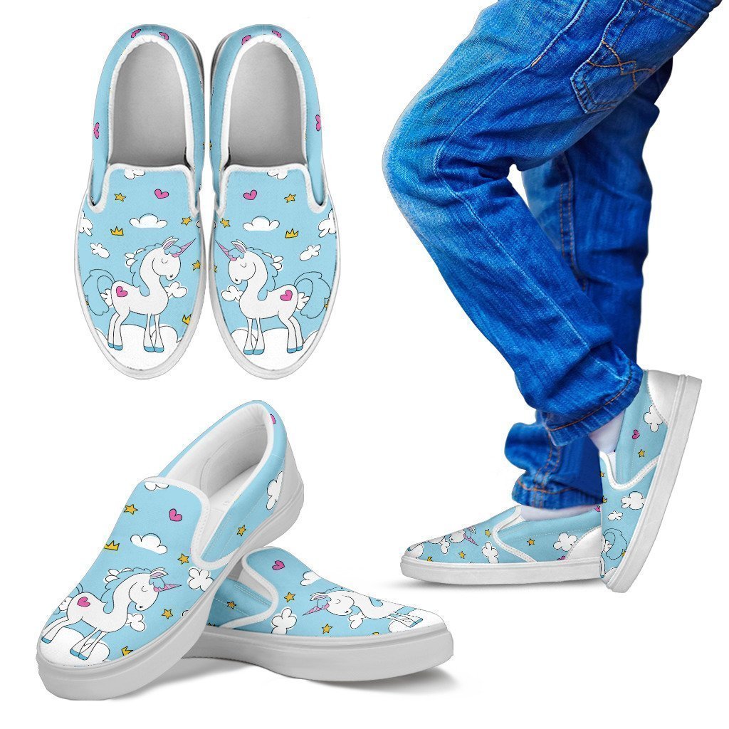 Unicorn Kid's Slip Ons-6teenth World™-Kid's Slip Ons-11 CHILD (EU28)-Vibe Cosy™