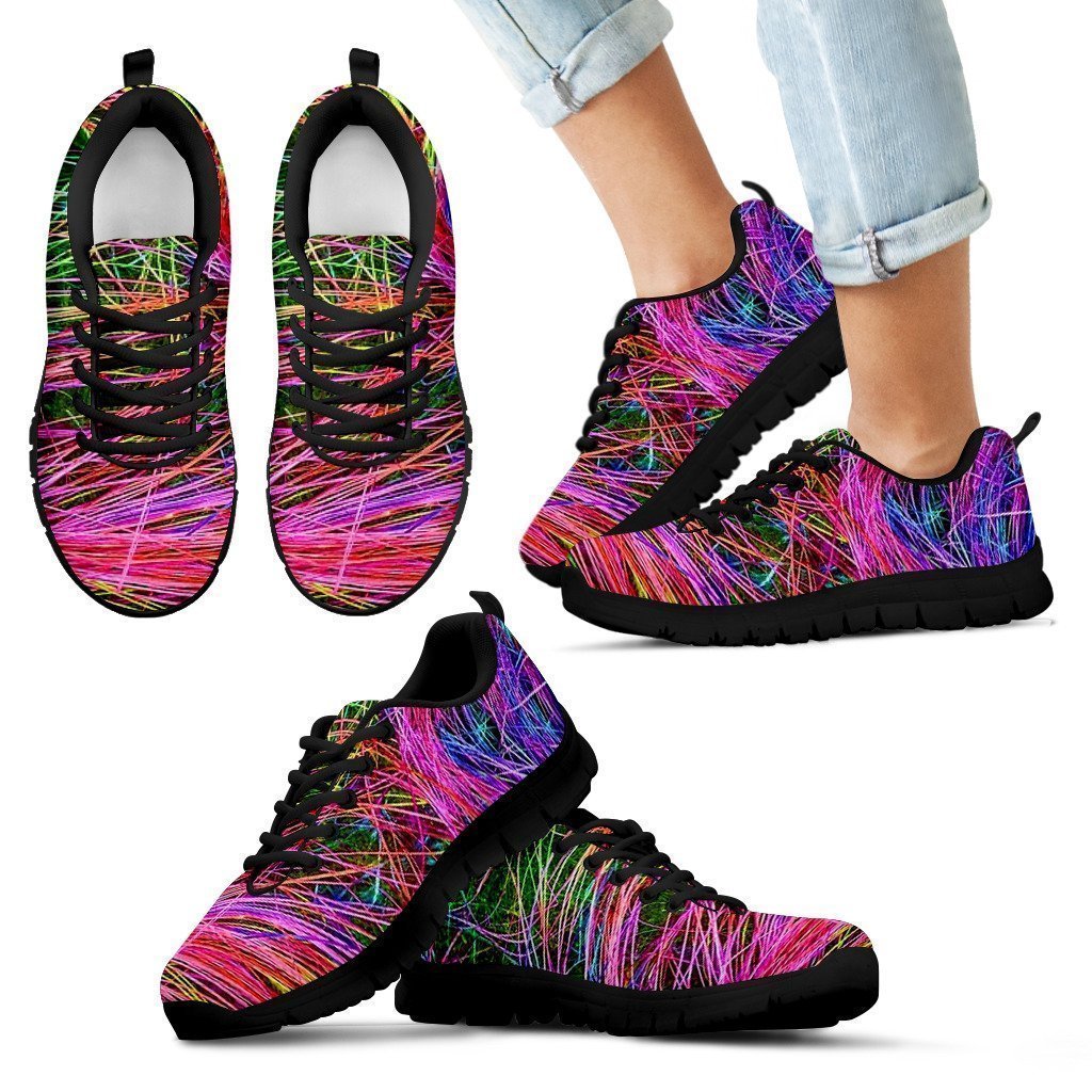 Kids Sneakers - Abstract Neon-6teenth World™-Kid's Sneakers-11 CHILD (EU28)-Vibe Cosy™