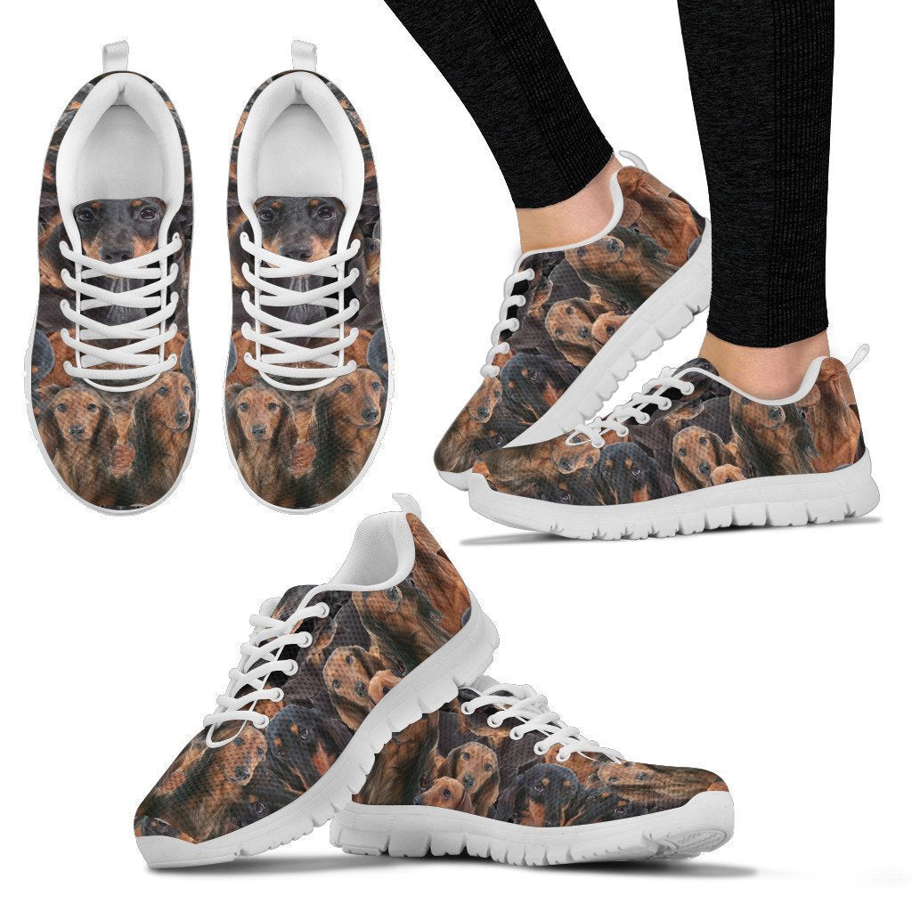 Dachshund Ladies Sneakers EXP-6teenth World™-Women's Sneakers-US5 (EU35)-Vibe Cosy™