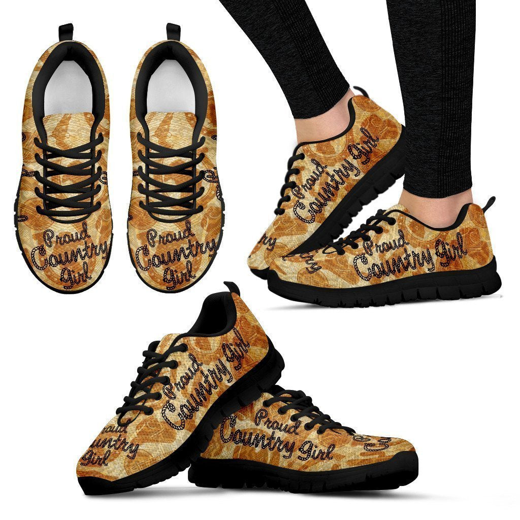 Proud Country Girl Women's Sneakers-6teenth Worldβ’-Women's Sneakers-US5 (EU35)-Vibe Cosyβ’