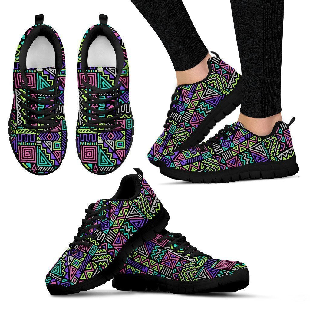 Psychedelia Women's Sneakers-6teenth Worldβ’-Women's Sneakers-US5 (EU35)-Vibe Cosyβ’