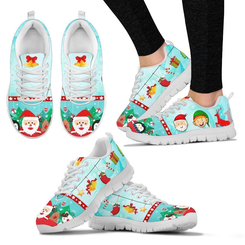 Santa Sneakers White-6teenth Worldβ’-Women's Sneakers-US5 (EU35)-Vibe Cosyβ’