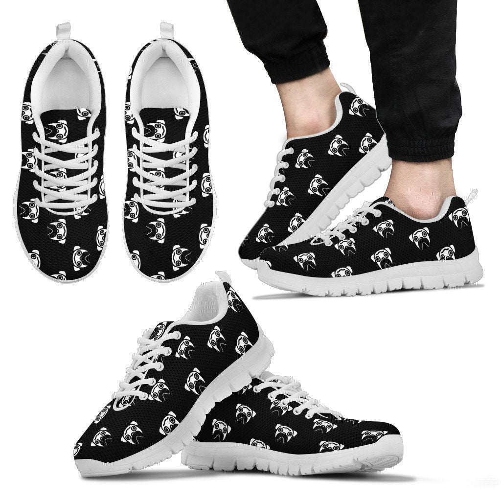 Pug Lover men's Sneakers-6teenth Worldβ’-Men's Sneakers-US5 (EU38)-Vibe Cosyβ’