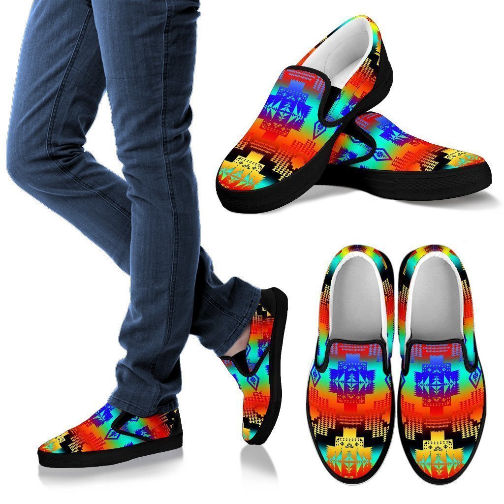 Spring Stampede Men's Slip Ons-6teenth Worldβ’-Kid's Sneakers-US8 (EU40)-Vibe Cosyβ’