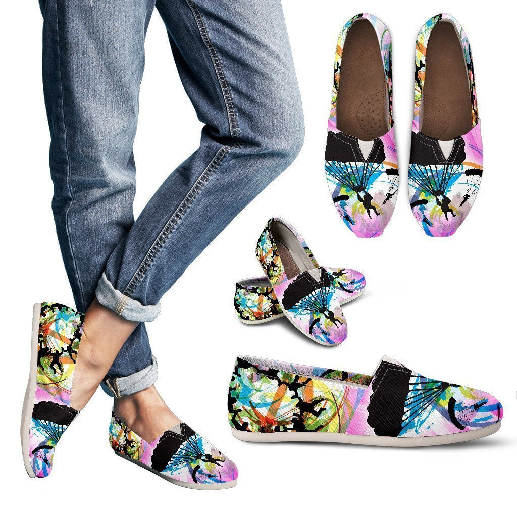 Skydiving Women's Casual Shoes-6teenth Worldβ’-Women's Casual Shoes-US6 (EU36)-Vibe Cosyβ’