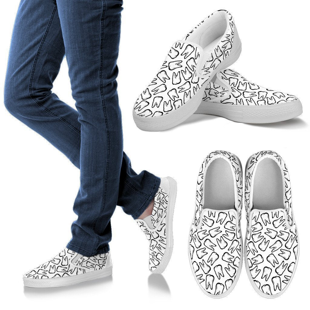 Dental Women's Slip Ons Shoes-6teenth World™-Women's Slip Ons-US6 (EU36)-Vibe Cosy™