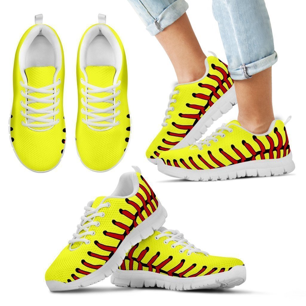 Softball Kid's Sneakers (White)-6teenth Worldβ’-Kid's Sneakers-11 CHILD (EU28)-Vibe Cosyβ’