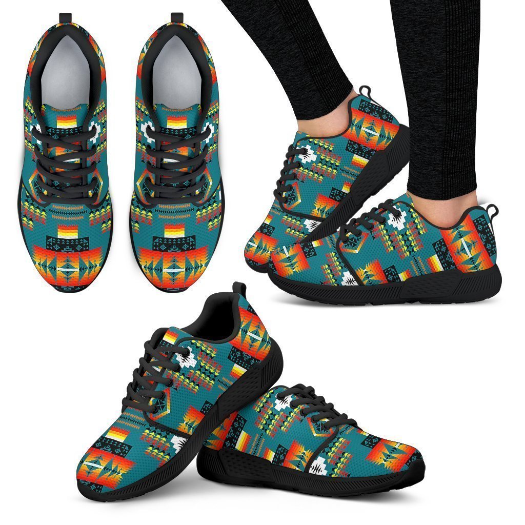 Seven Tribes Teal Sopo Women's Athletic Sneakers-6teenth Worldβ’-Women's Athletic Sneakers-US5 (EU35)-Vibe Cosyβ’