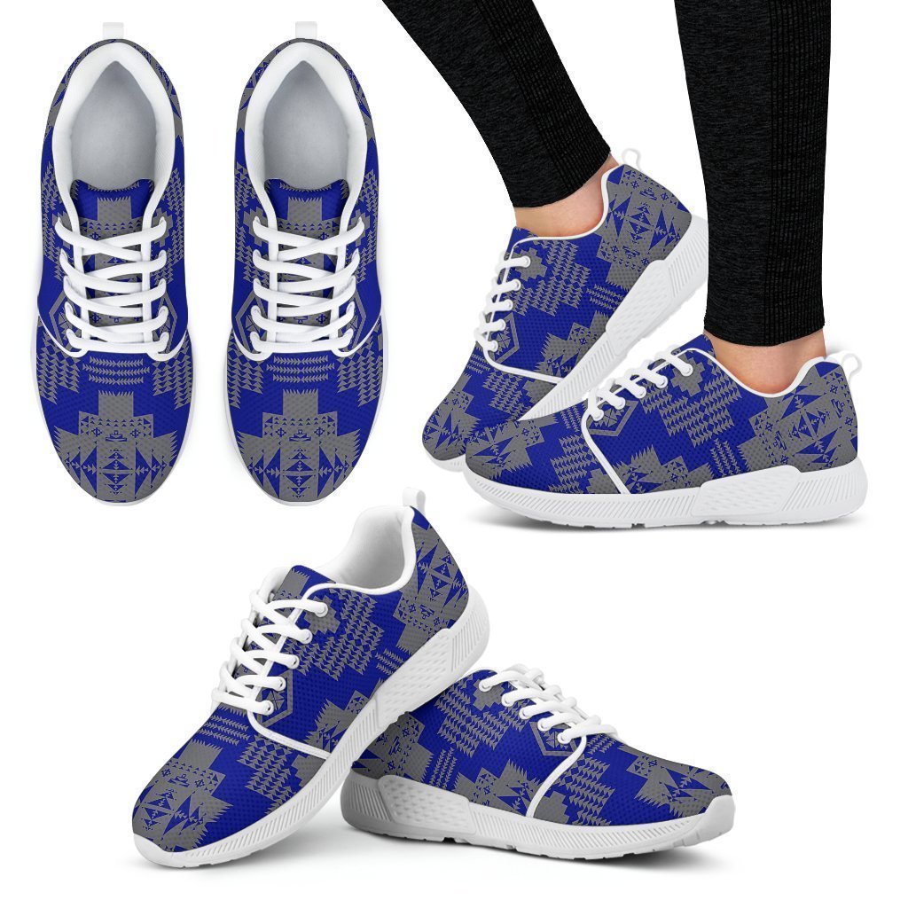 Seven Tribes Blue with Gray Sopo Women's Athletic Sneakers White Sole-6teenth World™-Women's Athletic Sneakers-US5 (EU35)-Vibe Cosy™