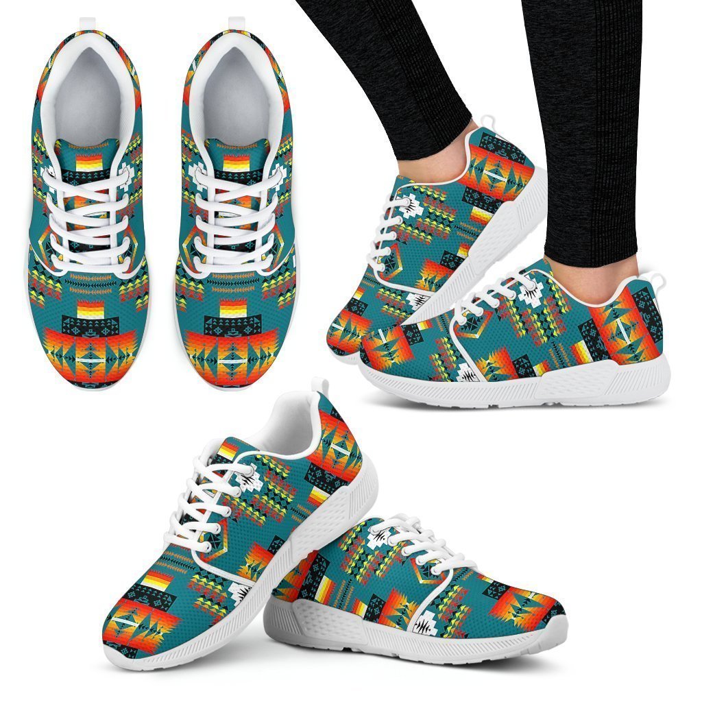 Seven Tribes Teal Sopo Women's Athletic Sneakers White Sole-6teenth Worldβ’-Women's Athletic Sneakers-US5 (EU35)-Vibe Cosyβ’