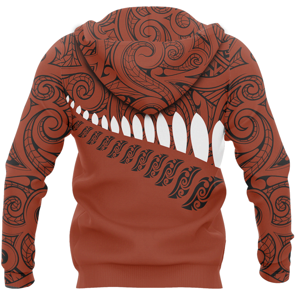 New Zealand Aotearoa Pullover Hoodie Red HC-Apparel-Huyencass-Hoodie-S-Vibe Cosy™