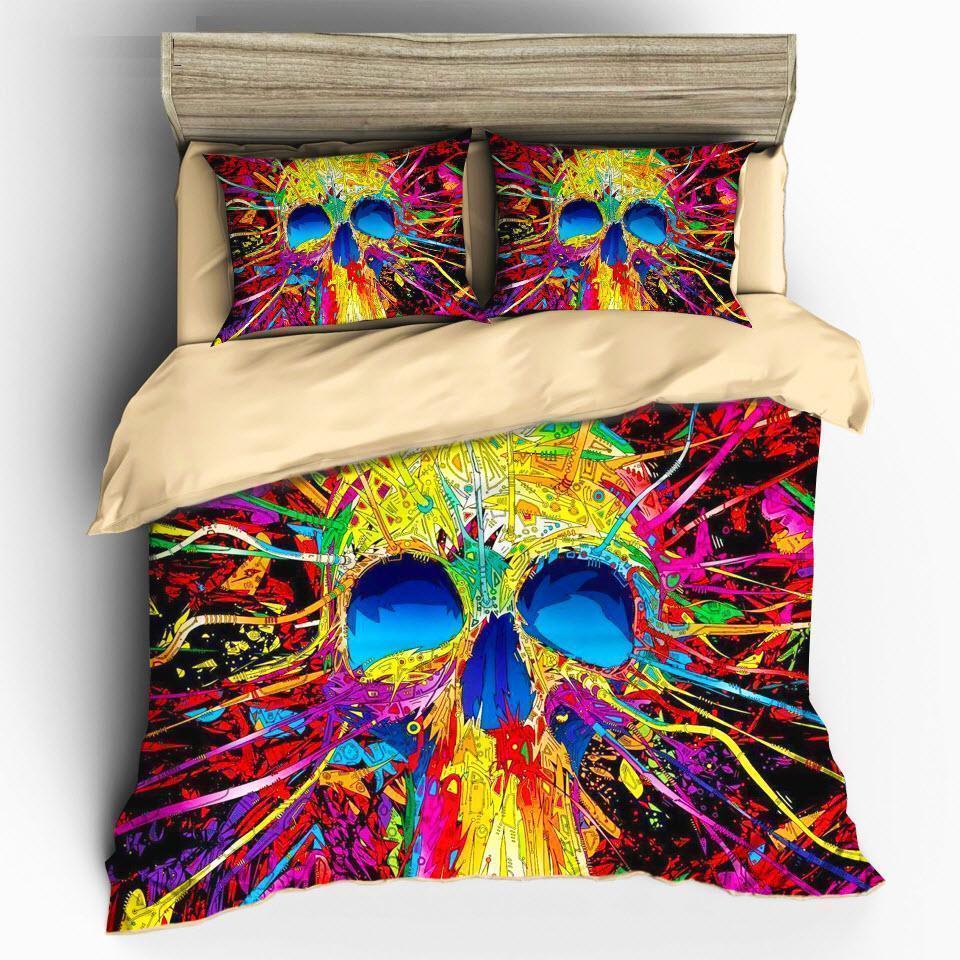 Watercolor Skull Bedding-Bedding Set-6teenth Outlet-US Twin-Vibe Cosy™