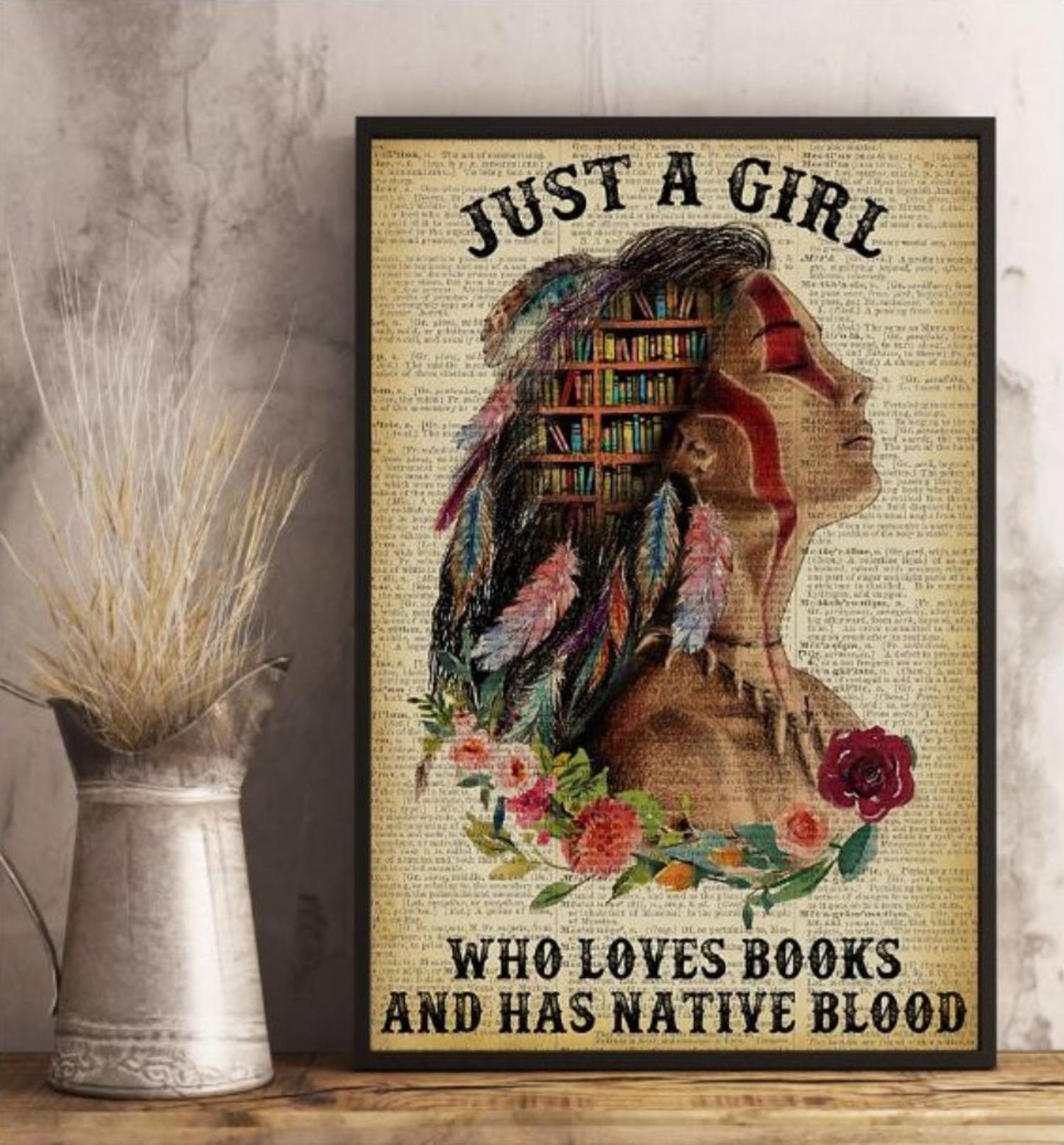 Native American 3D All Over Printed Canvas Poster