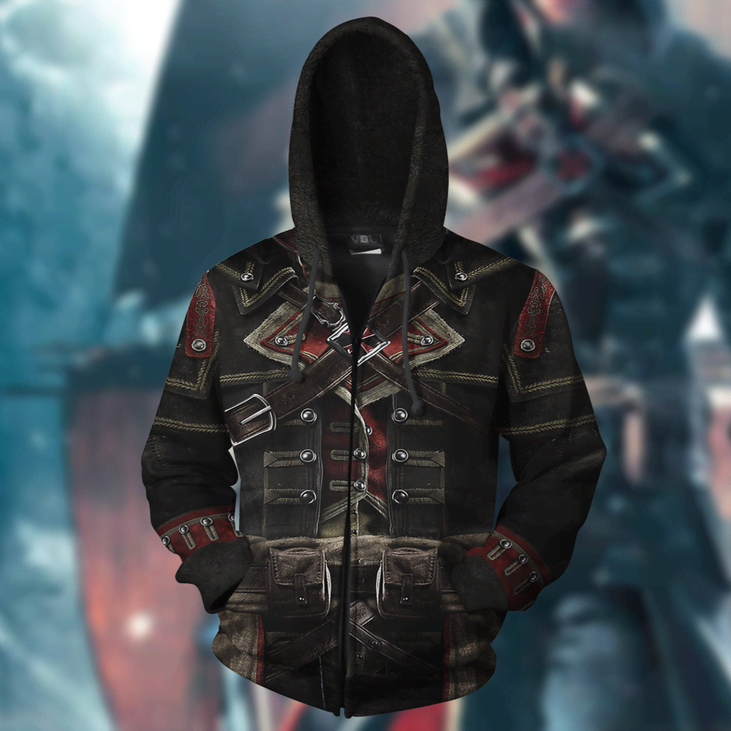 3D All Over Printed Assassin Knights Templar Tops-Apparel-MP-ZIPPED HOODIE-S-Vibe Cosy™