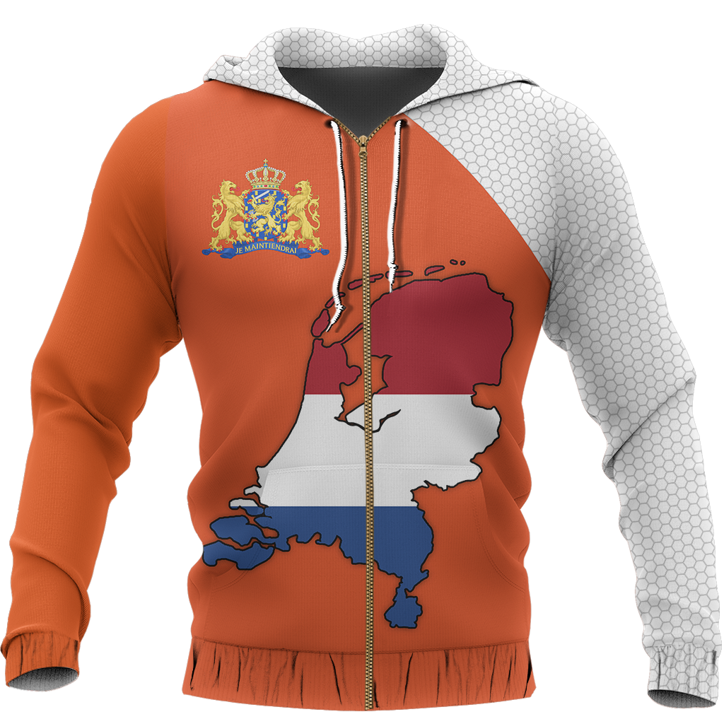 The Netherlands Map Special Hoodie-Apparel-Phaethon-Zip- Up Hoodie-S-Vibe Cosy™