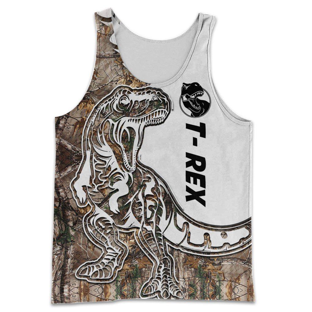 TYRANNOSAURUS REX CAMO 3D ALL OVER PRINTED SHIRTS MP901-Apparel-MP-Tanktop-S-Vibe Cosy™