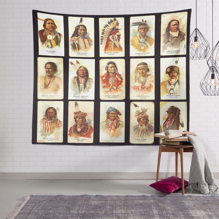 Native American 3D All Over Printed Tapestry