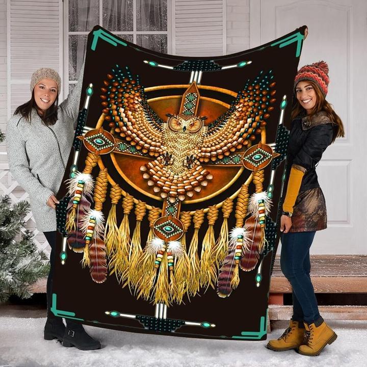 Native American 3D All Over Printed Blanket