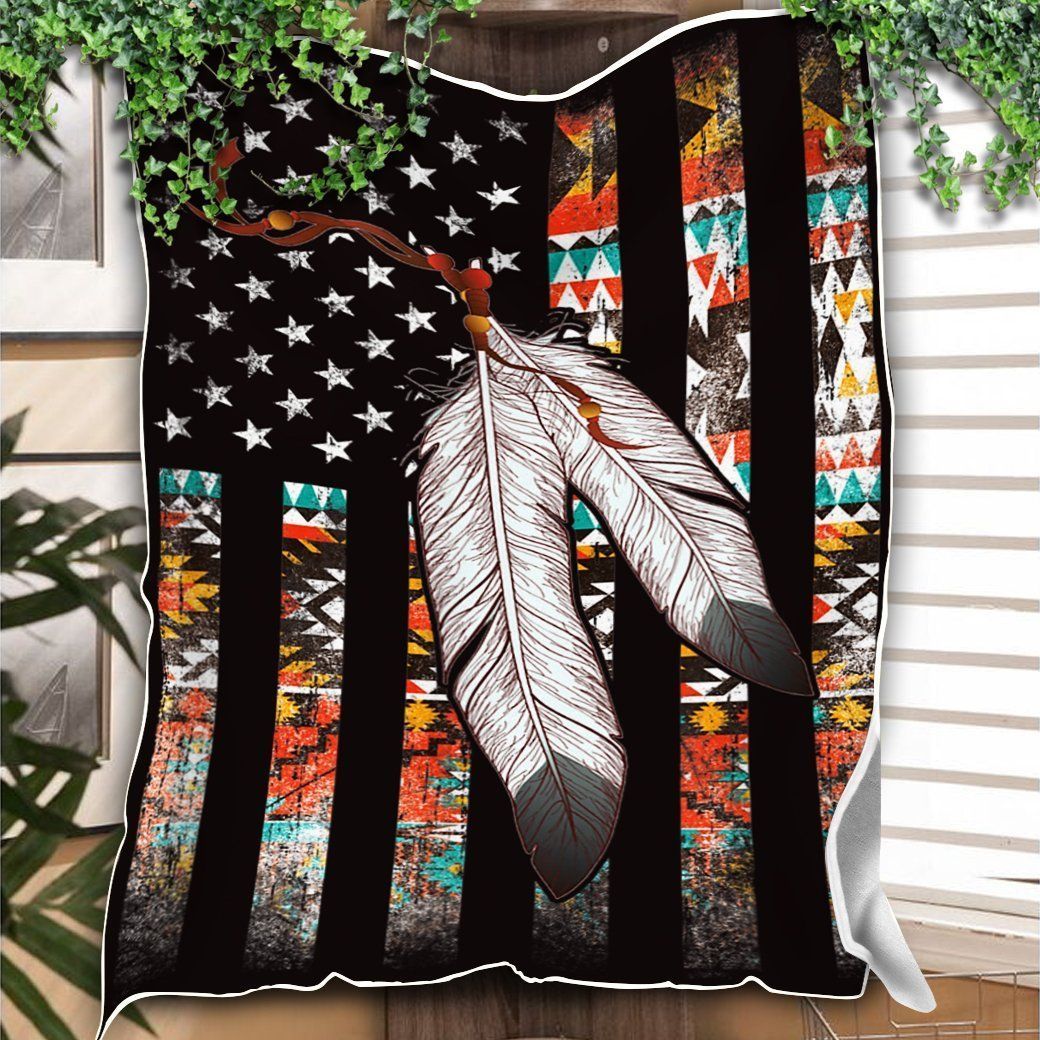 Native American 3D All Over Printed Blanket
