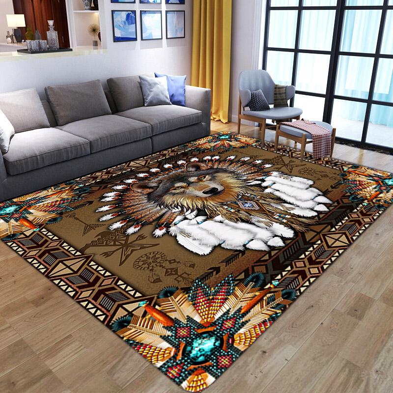 Native American 3D All Over Printed Rug