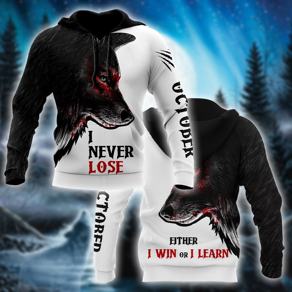 Wolf - October Guy Never Lose 3D All Over Printed Unisex Shirts