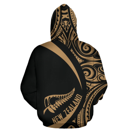 New Zealand Maori Hoodie - Circle Style - Gold HC-Apparel-Huyencass-Hoodie-S-Vibe Cosy™
