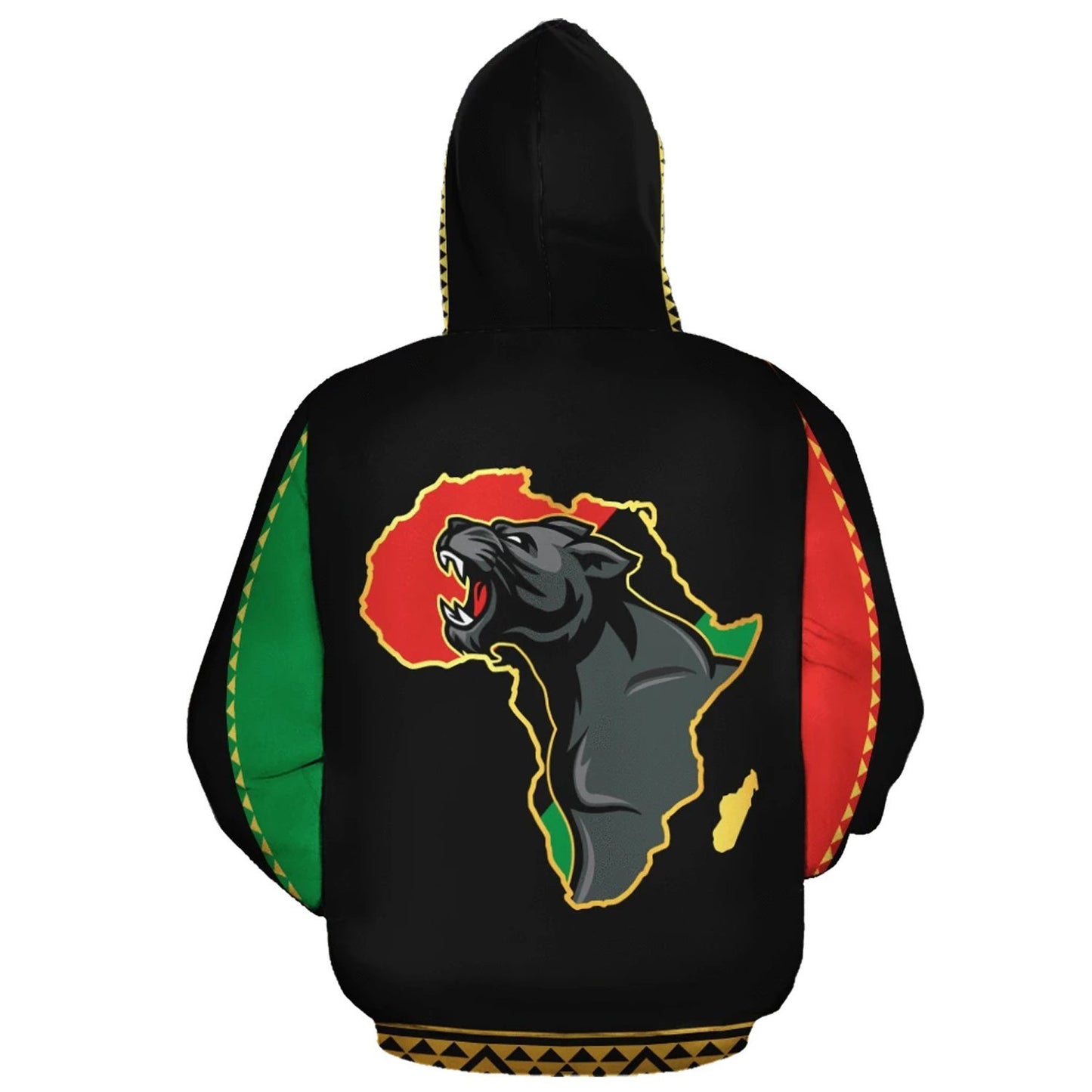 African Zip-Up Hoodie - Panther Africa 11-ALL OVER PRINT ZIP HOODIES (A)-HPArt-Women-XS-Black-Vibe Cosy™