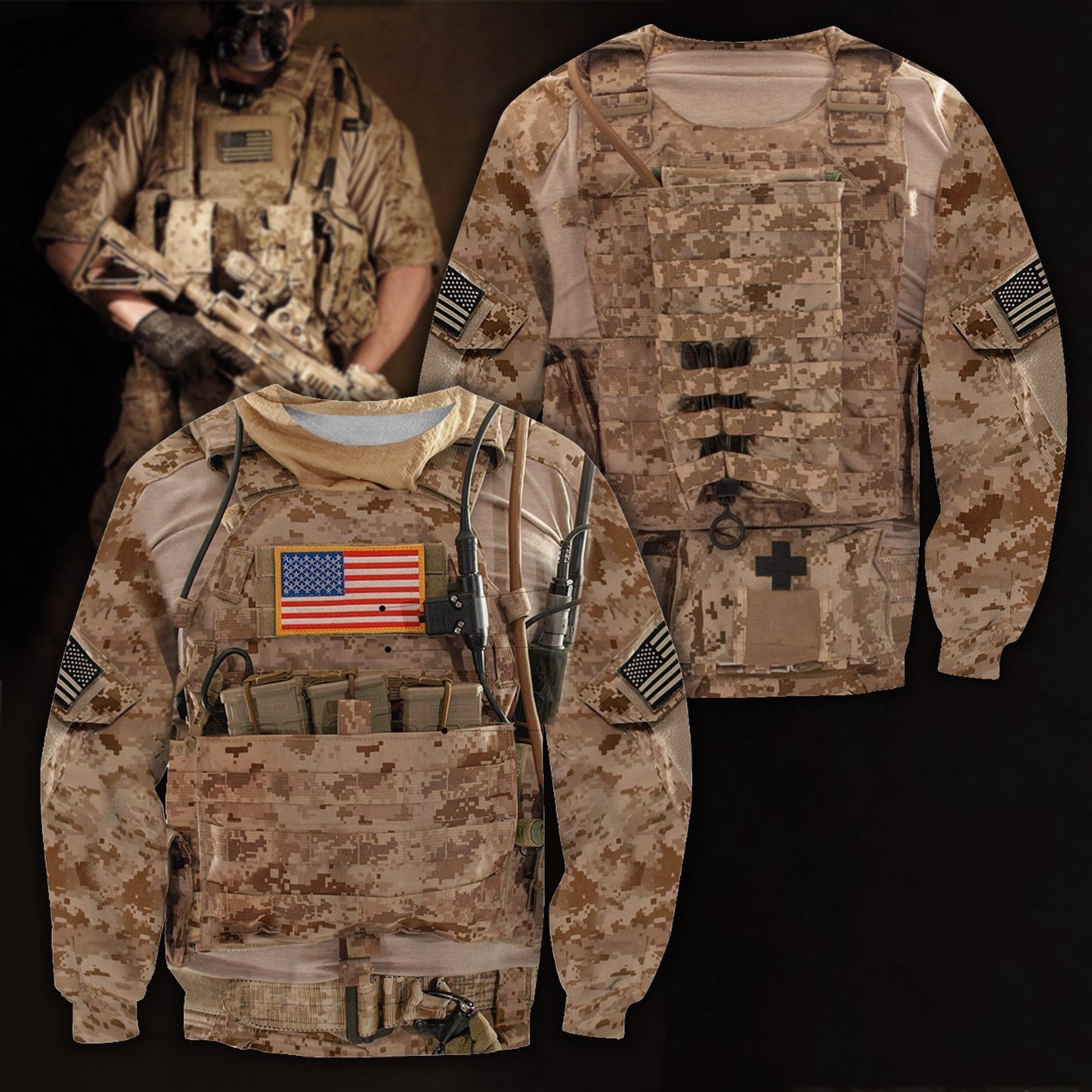 3D All Over Printed US Navy SEAL Uniform-Apparel-HP Arts-Sweatshirt-S-Vibe Cosy™