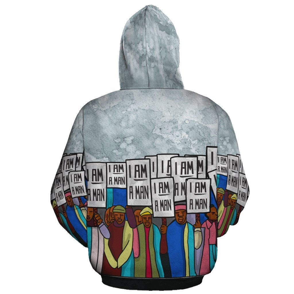 African Hoodie - African I'm a Man Hoodie-ALL OVER PRINT HOODIES-HPArt-Men-S-Black-Vibe Cosy™