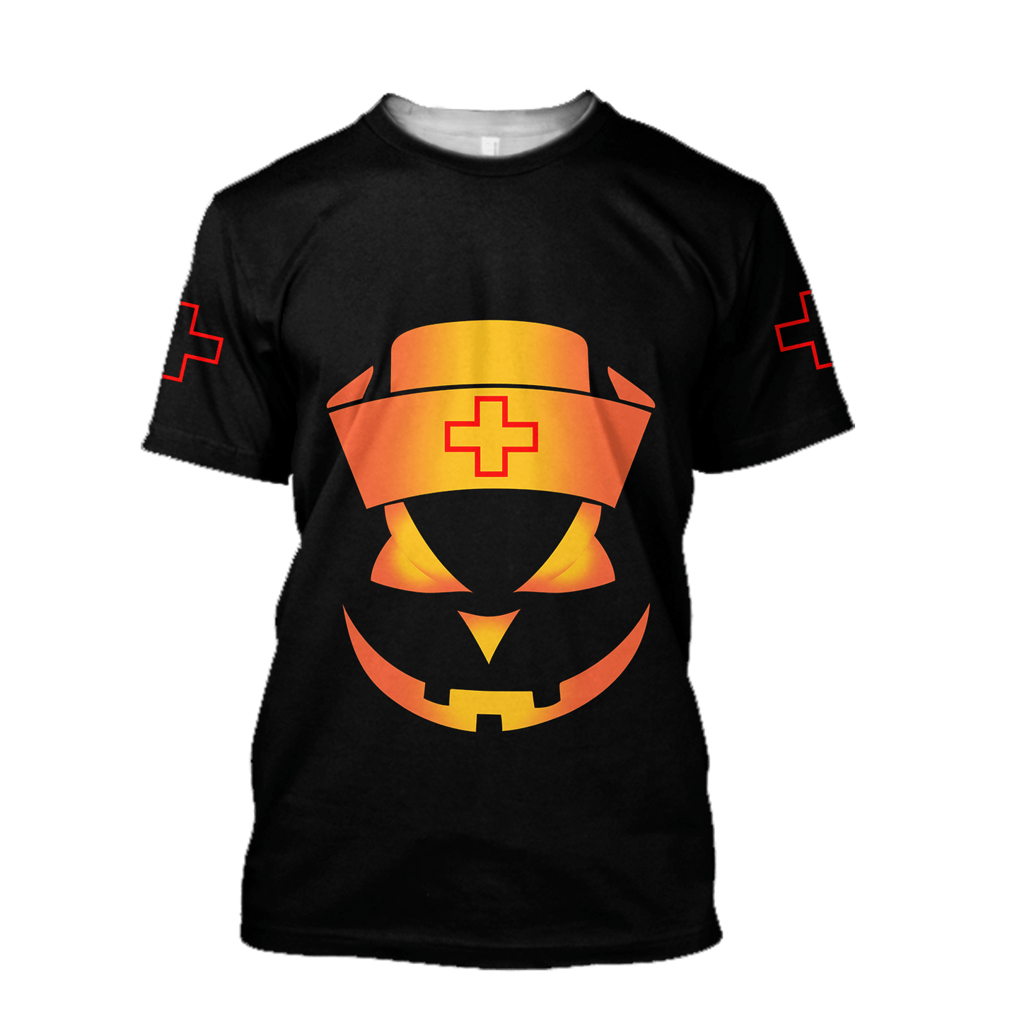 Nurse's Halloween Over Printed Hoodie