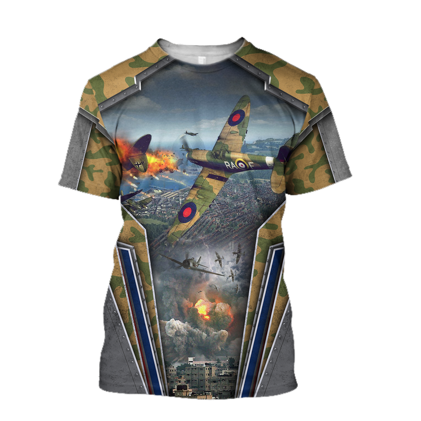 Air Force Aircraft Supermarine Spitfire 3D All Over Printed Shirts for Men and Women AM170101-Apparel-TT-T-Shirt-S-Vibe Cosy™