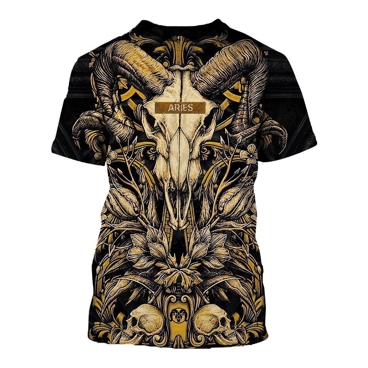 3D ALL OVER PRINTED ARIES T SHIRT HOODIE NTH150836-Apparel-NTH-T-Shirt-S-Vibe Cosy™