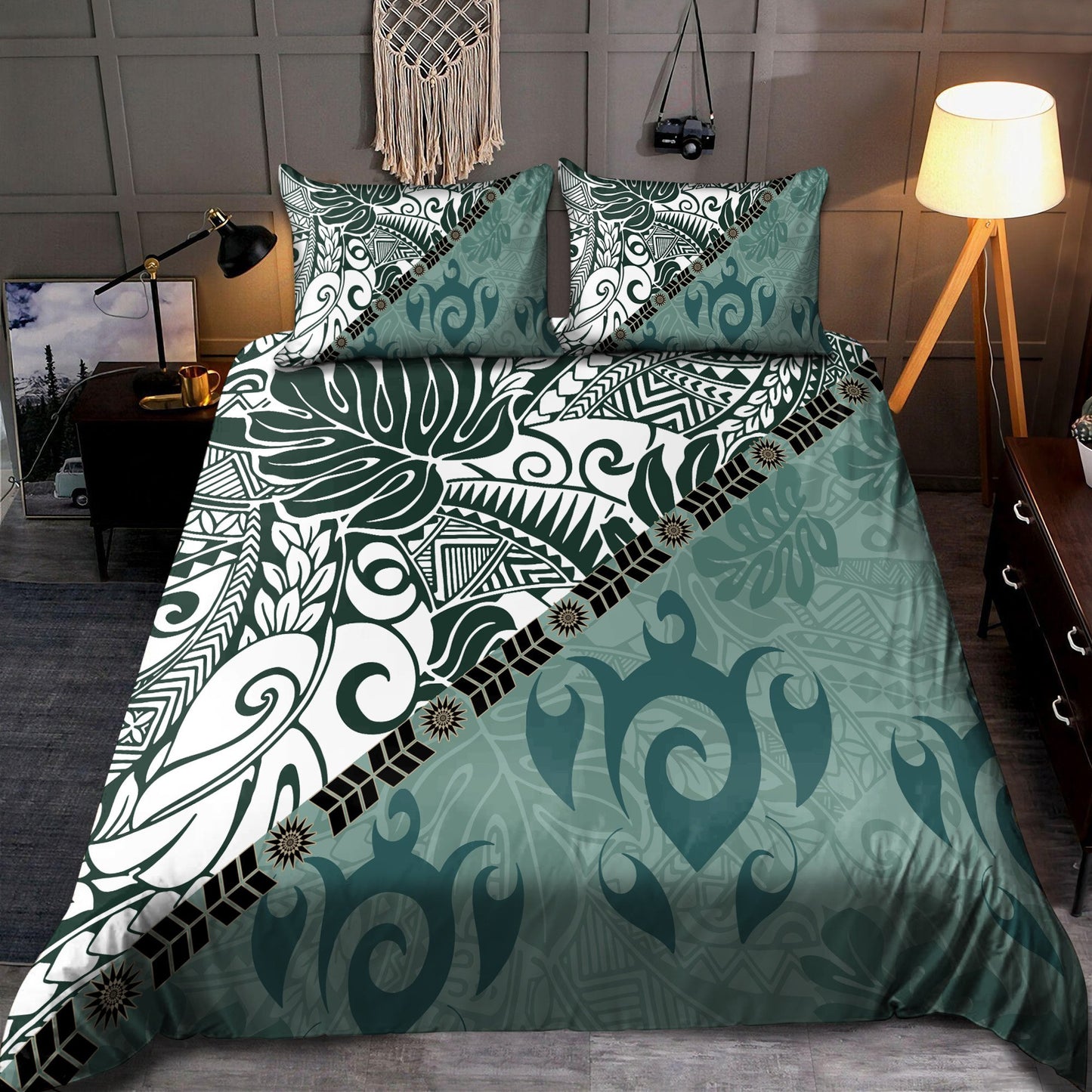 Premium Leaves And Turtles Bedding Set