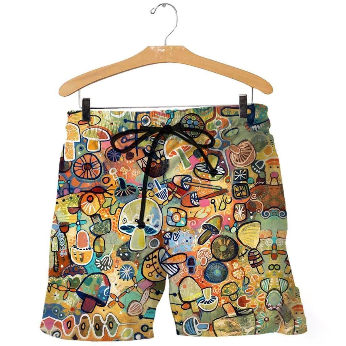 3D ALL OVER PRINTED MUSHROOM SHIRTS-Apparel-NTH-Shorts-S-Vibe Cosy™