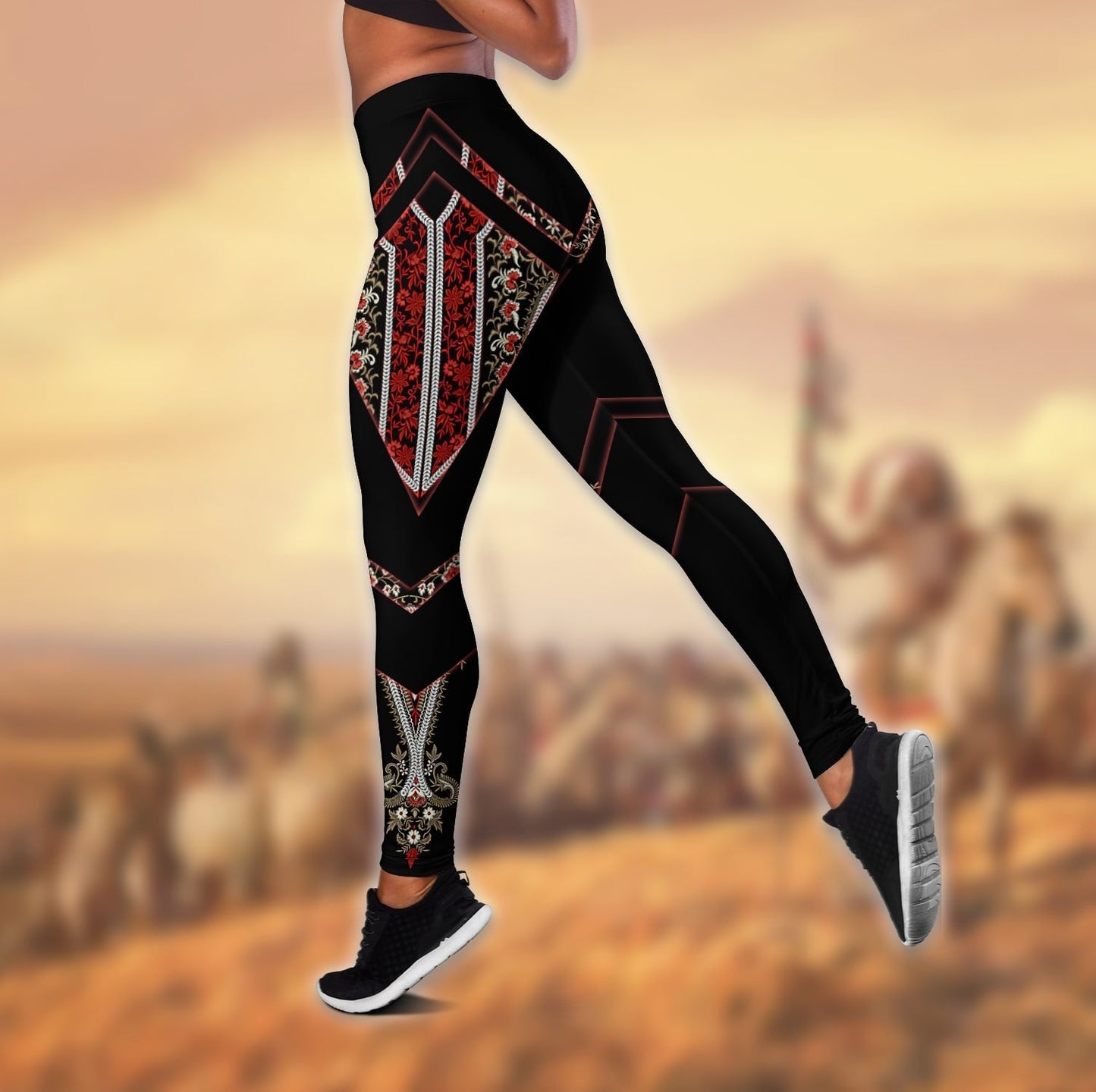 3D All Over Printed Legging + Hollow Tank Combo