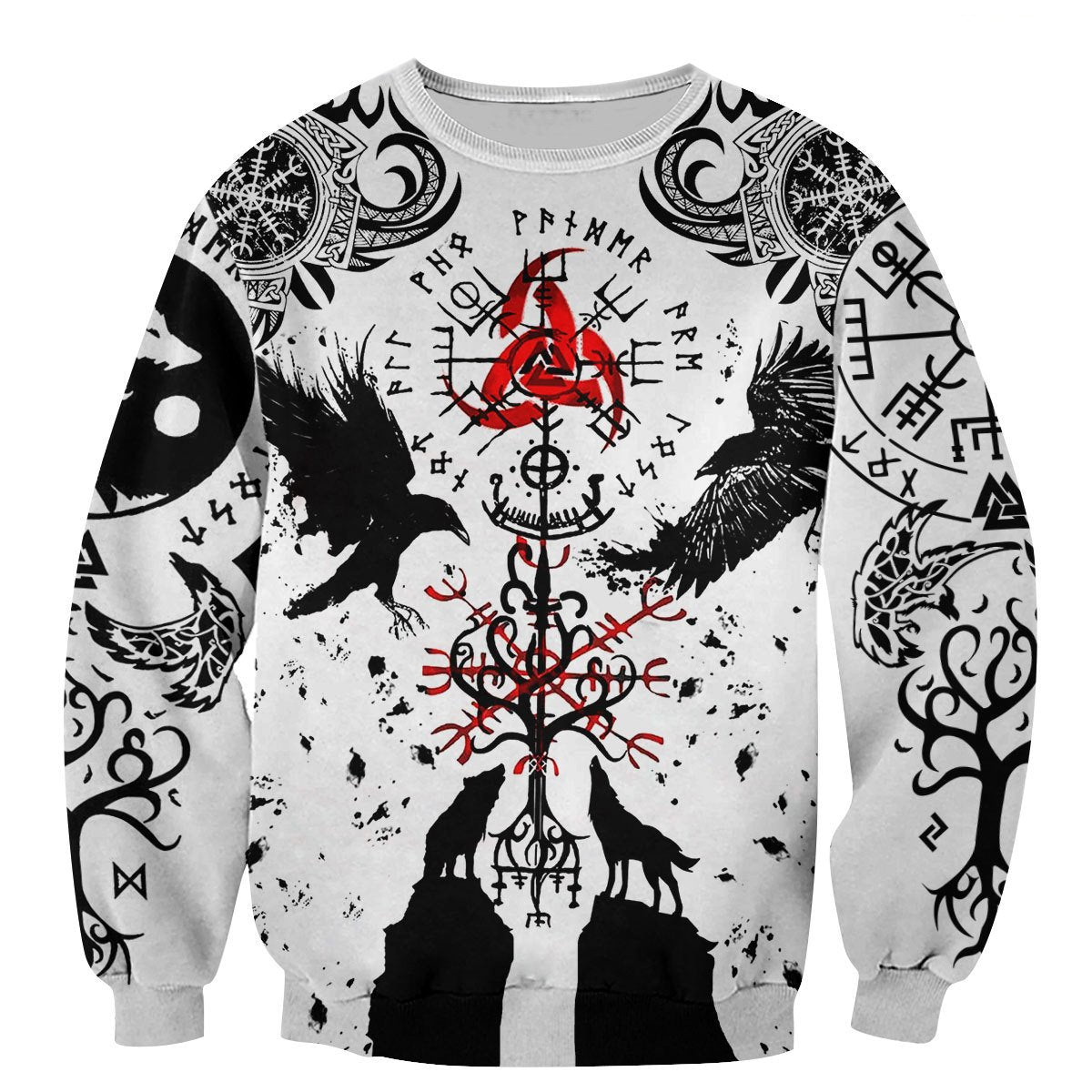 VIKINGS TATTOO 3D ALL OVER PRINTED SHIRTS-Apparel-HP Arts-Sweatshirt-S-Vibe Cosy™