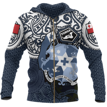 Tonga in My Heart Polynesian Tattoo Style 3D Printed Shirts TT0028-Apparel-TT-Zipped Hoodie-S-Vibe Cosy™