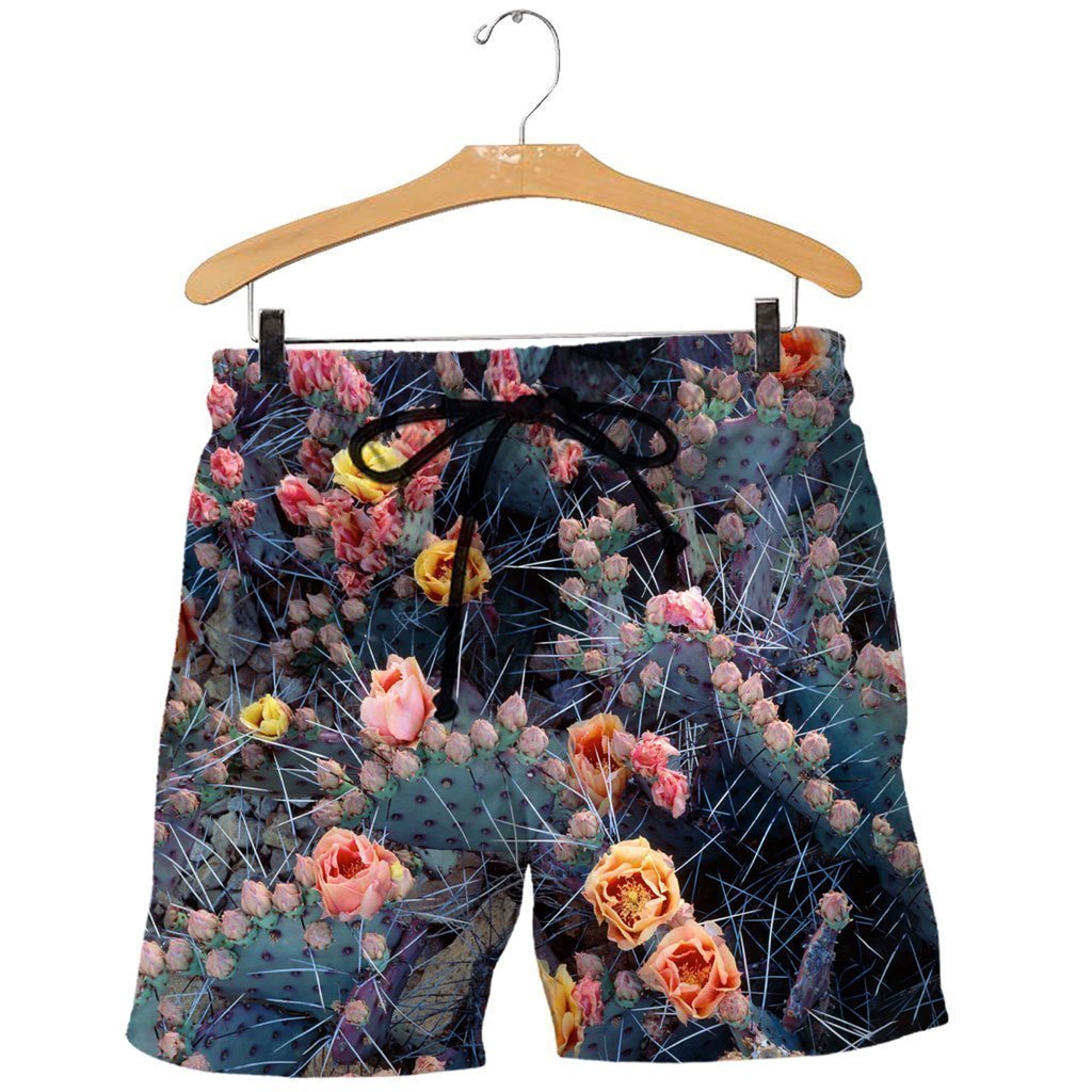 3D All Over Printed Violet Cactus flower pot Shirts-Apparel-NTH-SHORTS-S-Vibe Cosy™