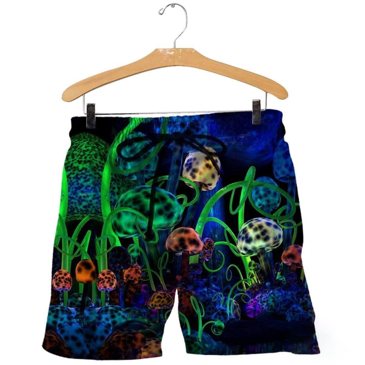 3D ALL OVER PRINTED MUSHROOM TRIPPY SHIRTS-Apparel-NTH-Shorts-S-Vibe Cosy™