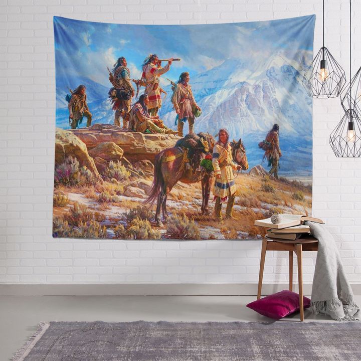 Native American 3D All Over Printed Tapestry