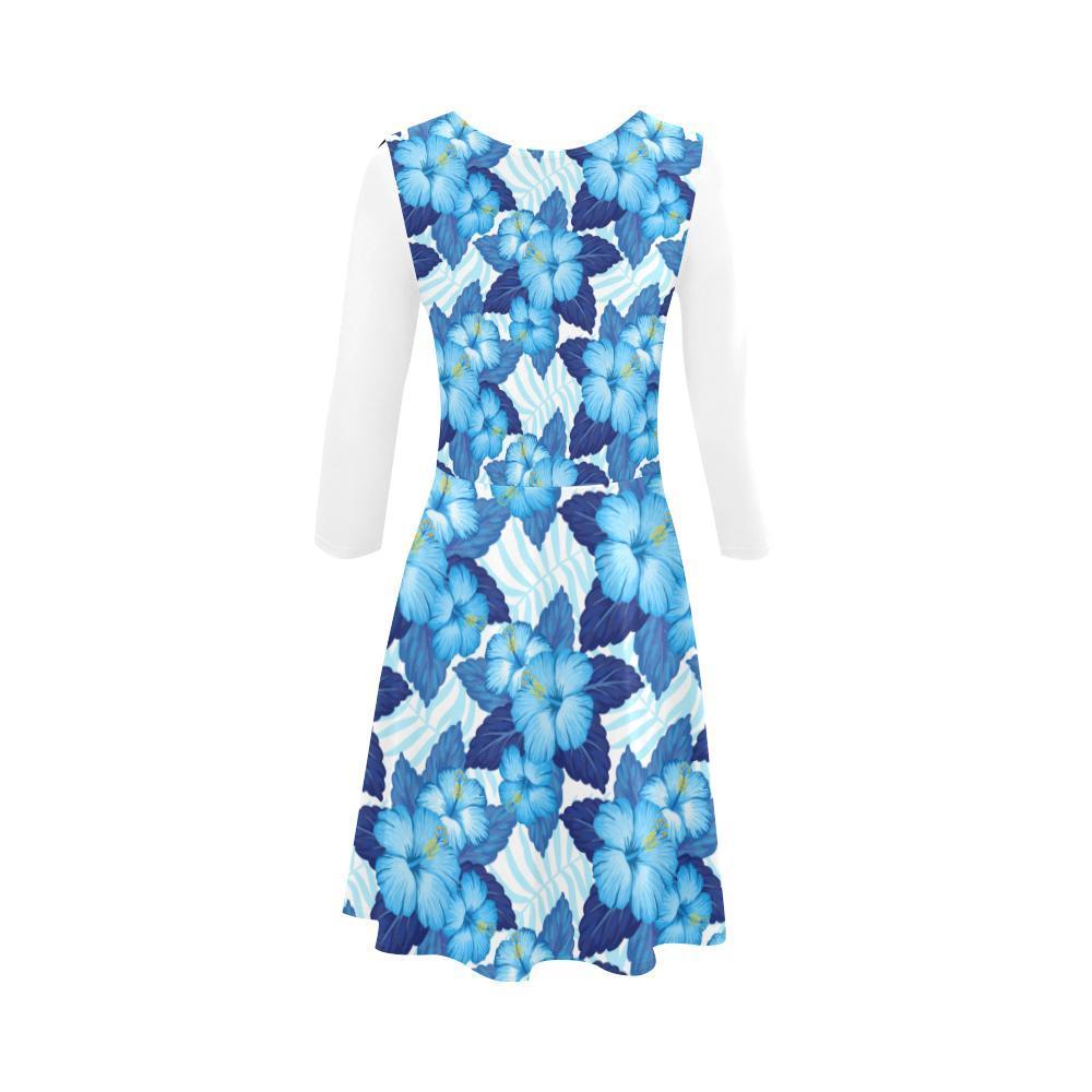 Hibiscus Sundress 05 - AH-SLEEVE SUNDRESSES-e-joyer-XS-White-Sundress-Vibe Cosy™