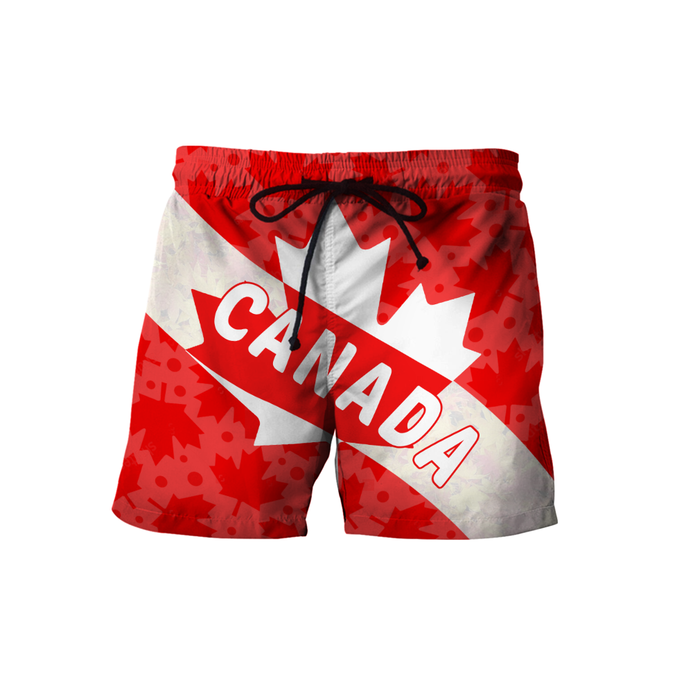 Canada All Over Print Hoodie Maple Leaf-Apparel-PL8386-Shorts-S-Vibe Cosy™
