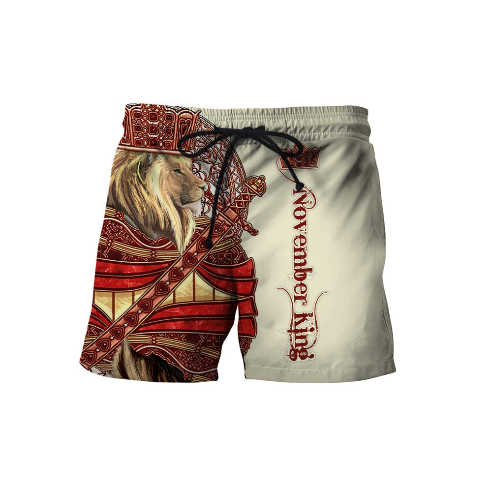 November Lion Royal King 3D All Over Printed Unisex Shirts