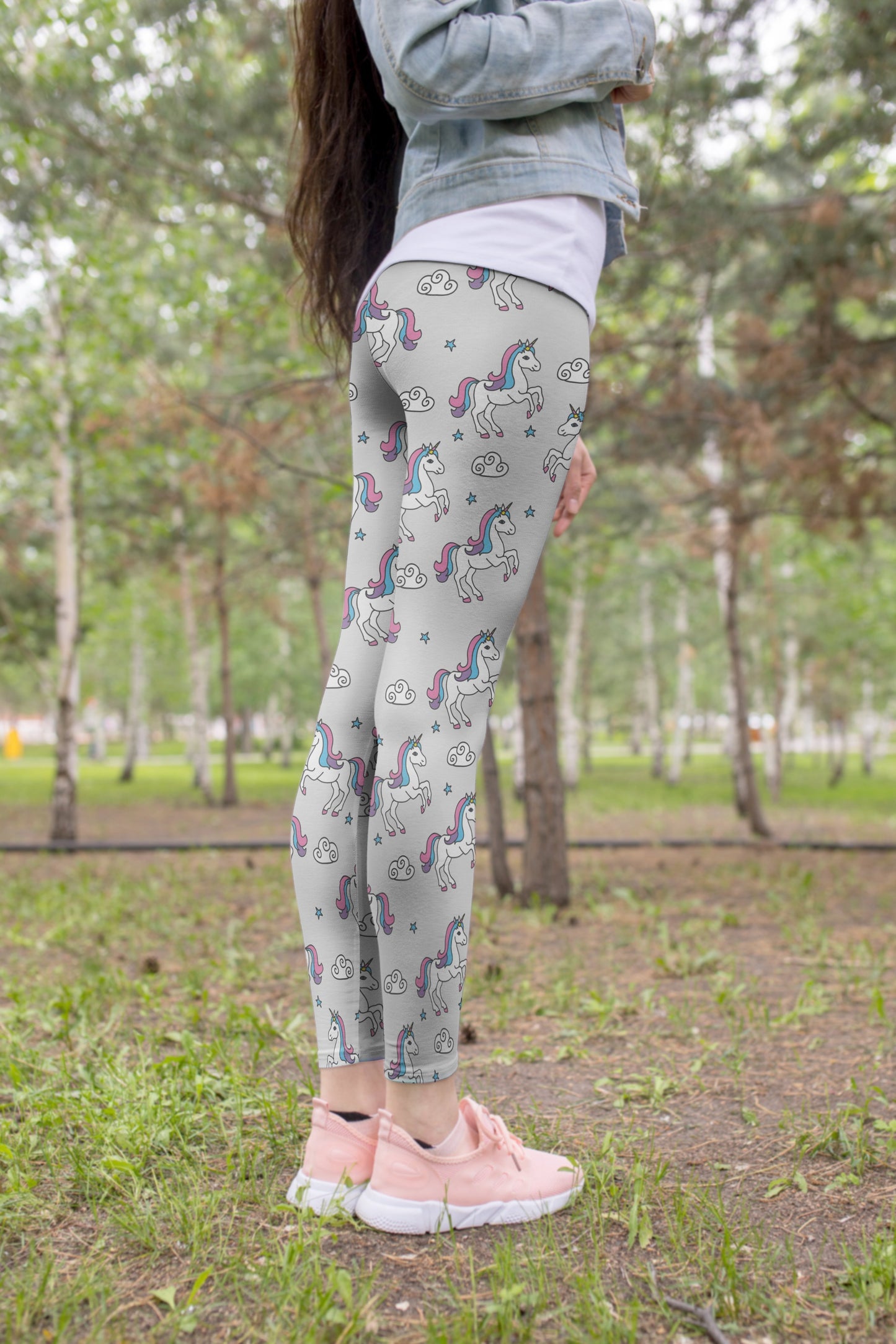 3D All Over Cute Unicorn And Rainbow Hoodie Dress-Apparel-Phaethon-Legging-XS-Vibe Cosy™
