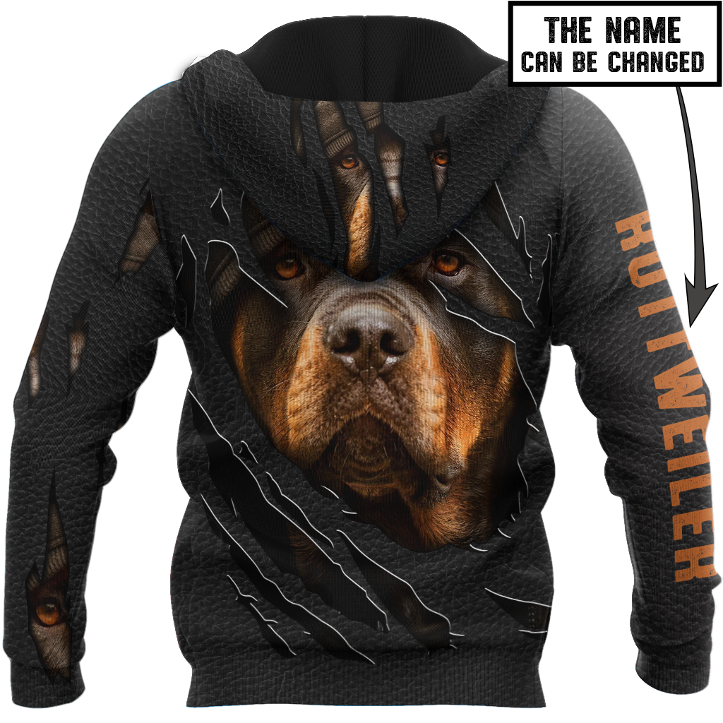 Rottweiler 3D hoodie shirt for men and women custom name ver2