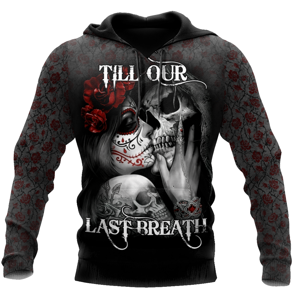 Love Gift Couple Skull 3D All Over Printed Unisex Shirts