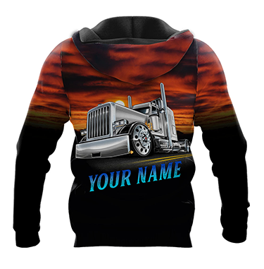 Premium Customized Name 3D All Over Printed Unisex Shirt For Trucker
