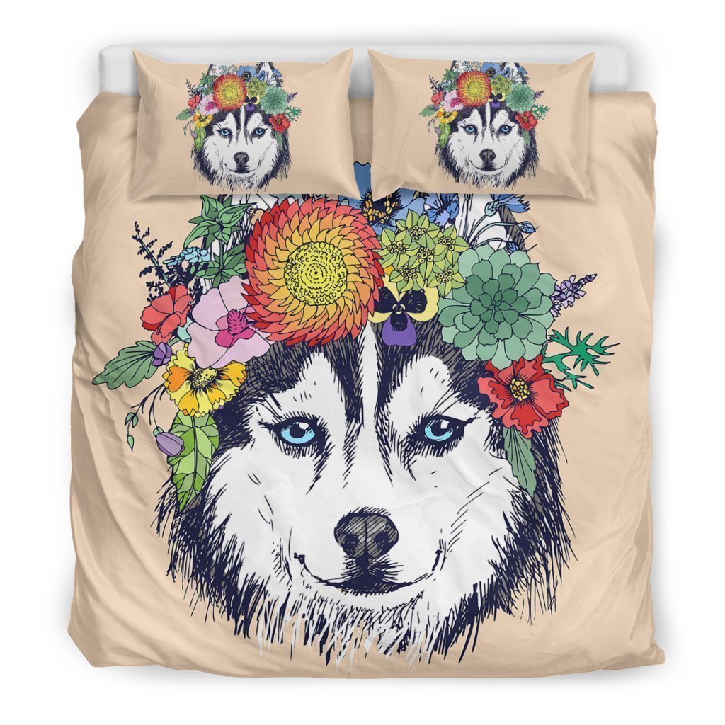 Husky bed sheet-6teenth World™-Bedding Set-US King-Vibe Cosy™